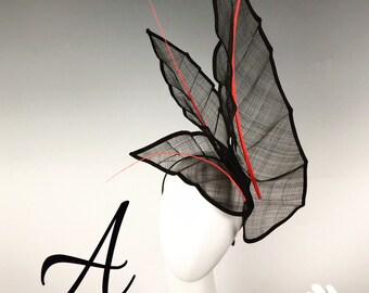 Couture Sinamay Hat / Fascinator - Kentucky Derby Hat, Raceday hat, Royal Ascot Hat, Couture Millinery Made to Order