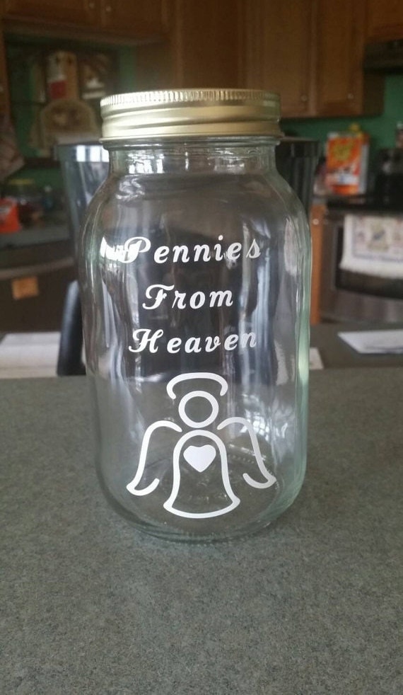 Pennies From Heaven Jar by MadeWithClassAndSass on Etsy