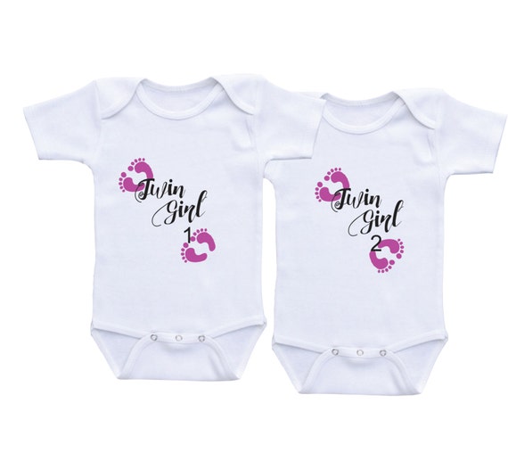 Twin girls onesie® twin baby gift twin onesies twin baby