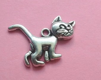 4 Cat Charms Silver - CS2083