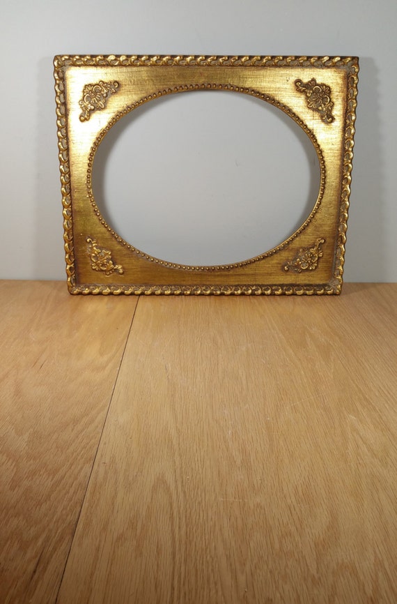 Ornate Gold Picture Frame 8x10 Vintage Oval Frame Wedding