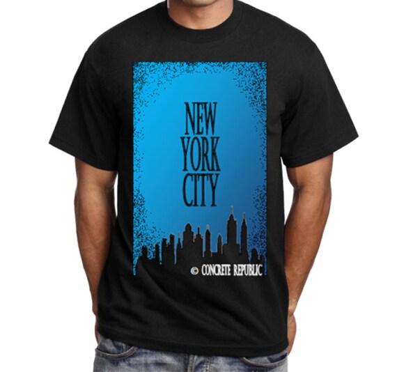 Mens Graffiti Tee Mens New York City Tshirt City Lights
