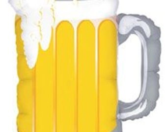 Beer Balloon- 32" Balloon- Frosty Beer Mug- Party Balloon