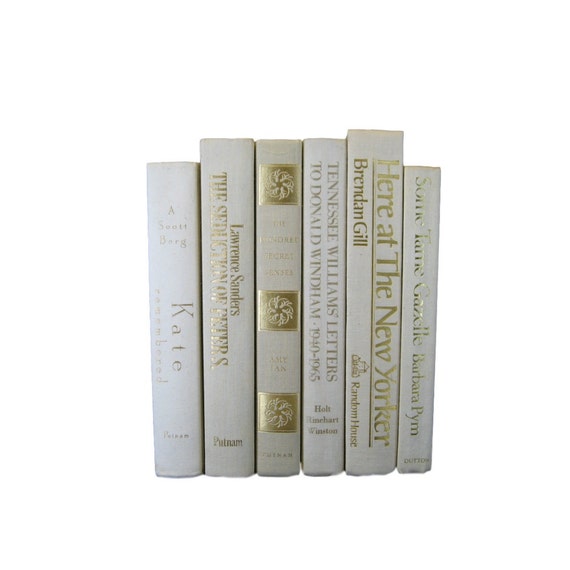 White Decorative Books Home Decor Vintage Book Decor