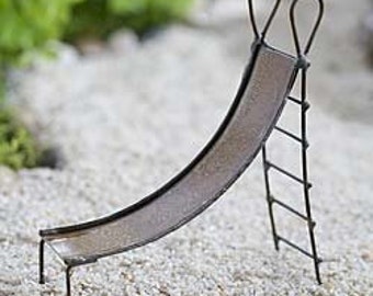 Fairy Garden Slide - Rustic Fairy Garden Accessories Fairy Furniture for Outdoor Fairy Houses Mini Gardens & Terrariums