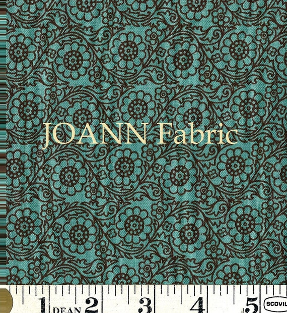 CLEARANCE 2 yd Joann Fabric Quilt Cotton in Brown Print on