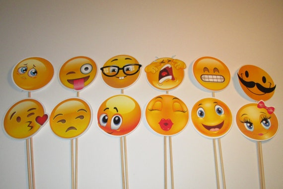 Emoji Birthday Party Printable Photo Booth Props