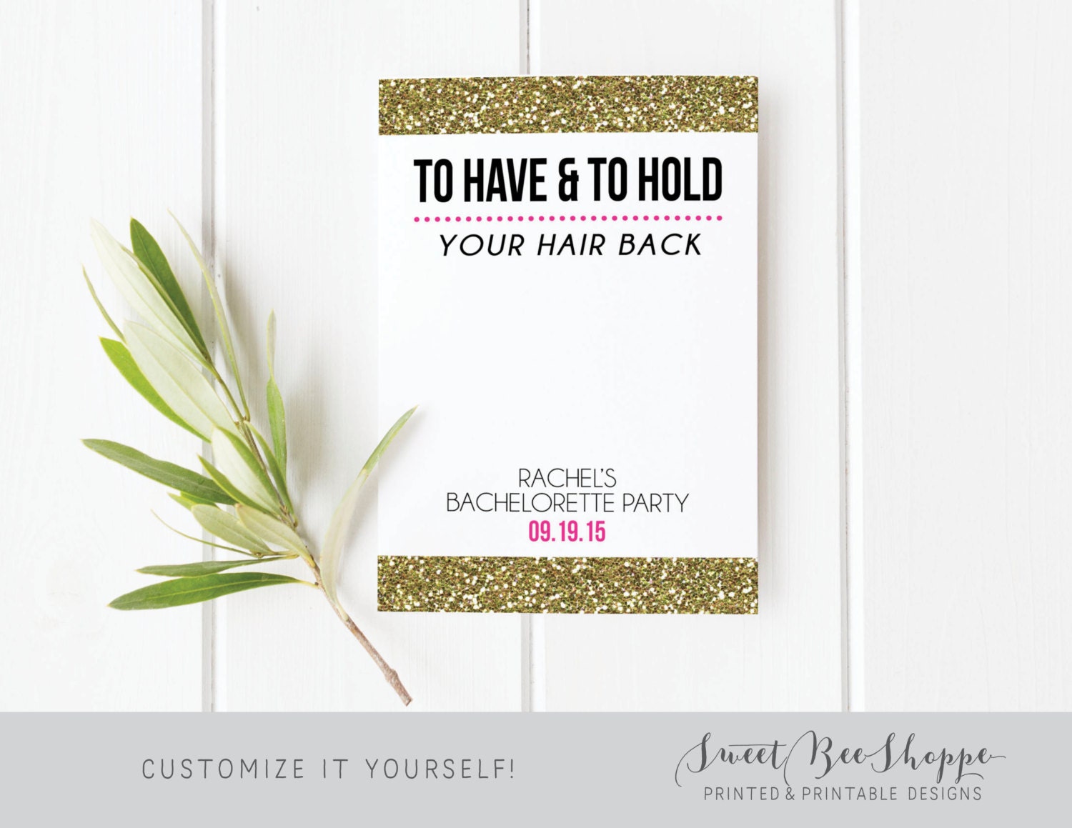 To Have and To Hold Your Hair Back Bachelorette Hair Tie