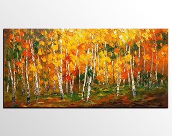 Oil Painting, Canvas Art, Framed Art, Original Art, Abstract Art, Impasto Texture Palette Knife Art, Canvas Painting, Landscape Painting