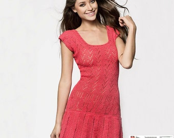 Sexy crochet dress PATTERN, casual crochet dress PATTERN, CHART and basic instructions in English, charts are not interpreted in words!