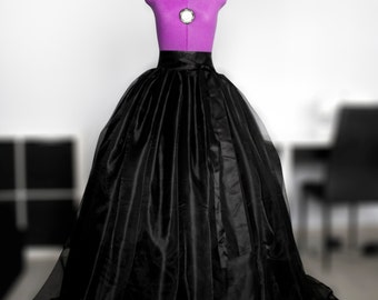 black full skirt ball gown