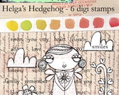 Helga's Hedgehog - 6 digi stamp bundle