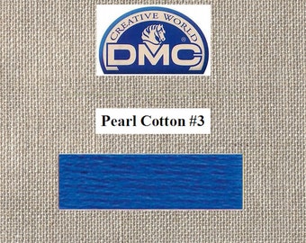 DMC Pearl 3 - Dark Royal Blue - Color 796 - 15 Meters - By the Skein