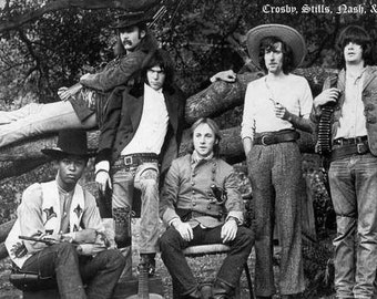 Crosby Stills Nash and Young Rare Vintage Poster