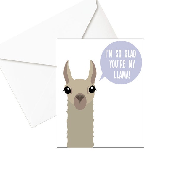 I'm So Glad You're My Llama Mother's Day Card 