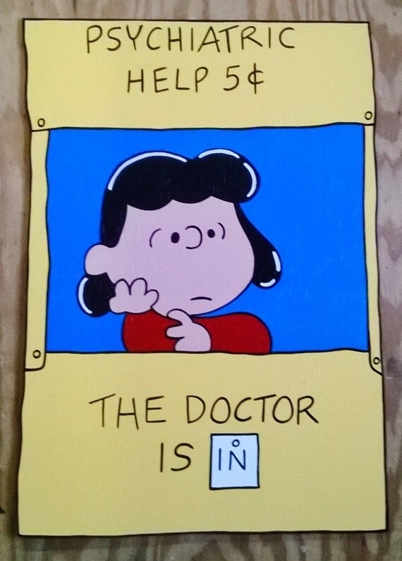 Lucy The Doctor is In Booth Wood Wall Art Office Decoration