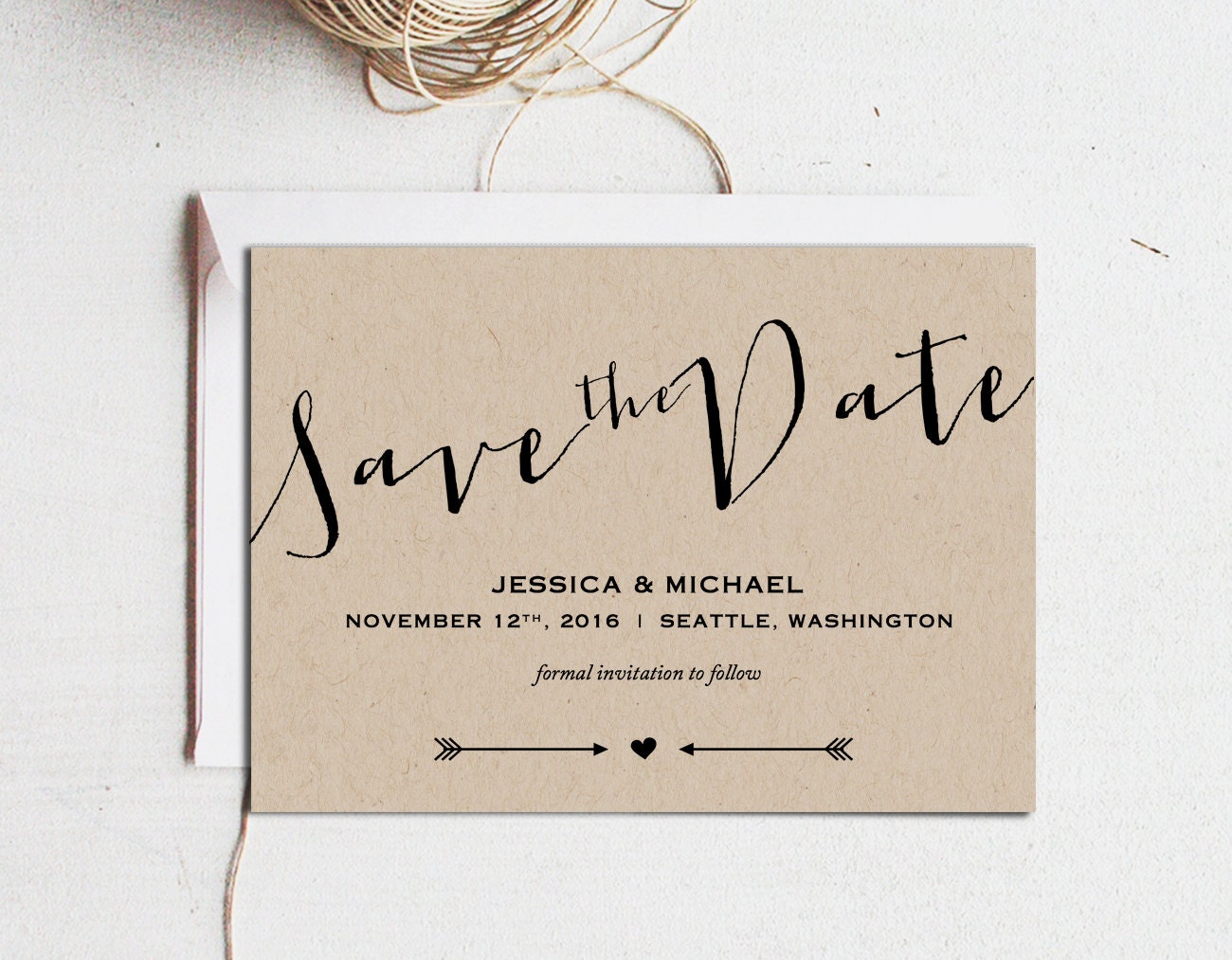 Printable Save the Date Save the Date template Editable text