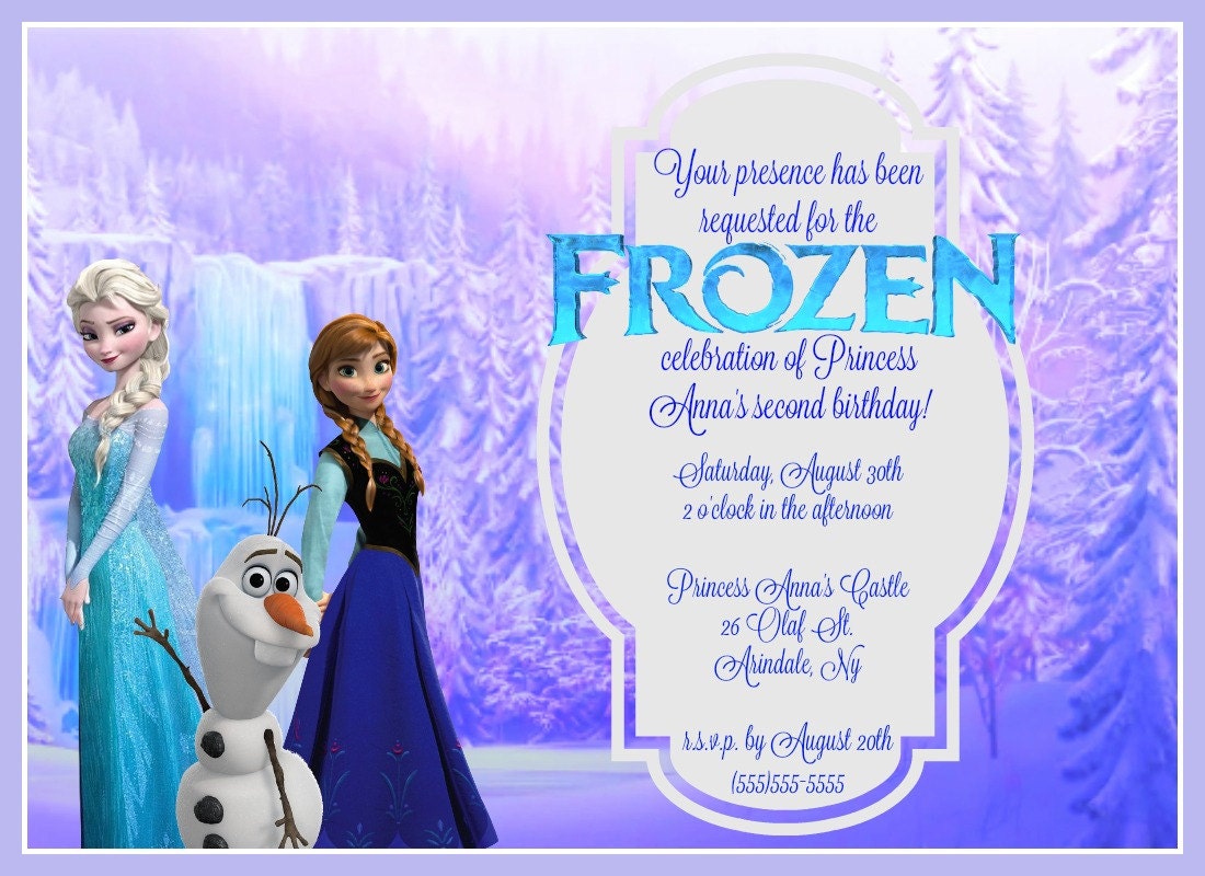 Frozen Birthday Invitation digital download