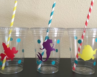 Little mermaid party cups