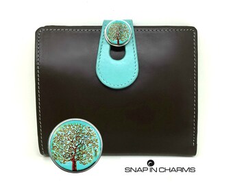 Wallet for her, women's wallet, RFID wallet, Genuine Leather Wallet, Brown leather wallet, Women wallet, Woman wallet, Tree of life wallet