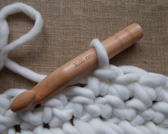 Knitpro JUMBO Birch crochet hook, giant crochet hook, wooden crochet hook, 15mm, 18mm, 20mm, 25mm, 30mm, 35mm