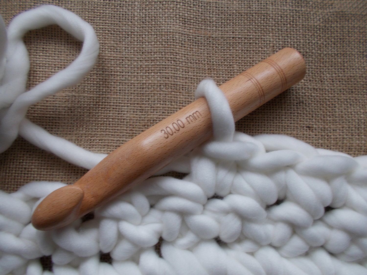 Knitpro JUMBO Birch crochet hook giant crochet hook wooden