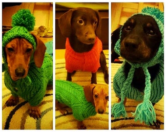 dog clothes.Clothing for dog.Dog costumes.Dog hat. Hat for dog. Dog Sweater Knit Dog Clothing