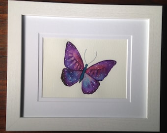 Stellar Butterfly Original Watercolor Painting