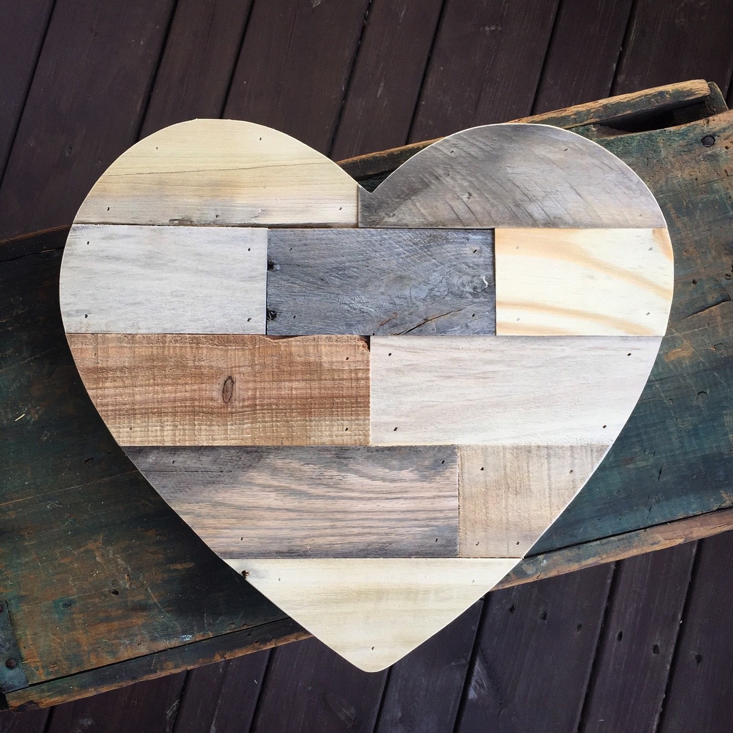 Heart Outline Pallet Wood Cutout Wood Silhouette Reclaimed