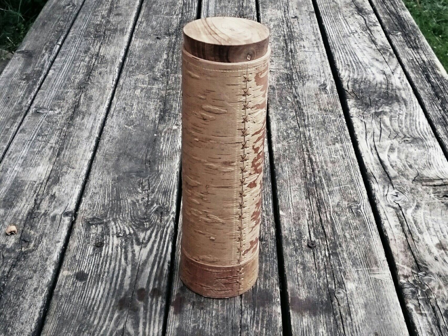 Rustic Birchbark container for ecological food saving
