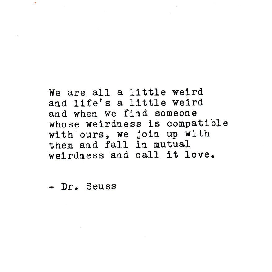 THE DR. SEUSS Love Quote Made On TypewriterTypewriter Quote