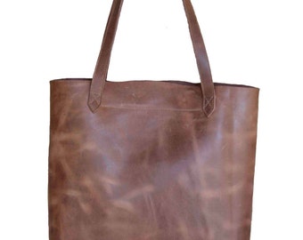Taupe Leather Handbag /Shoulder Bag / Messenger by InfinityWears