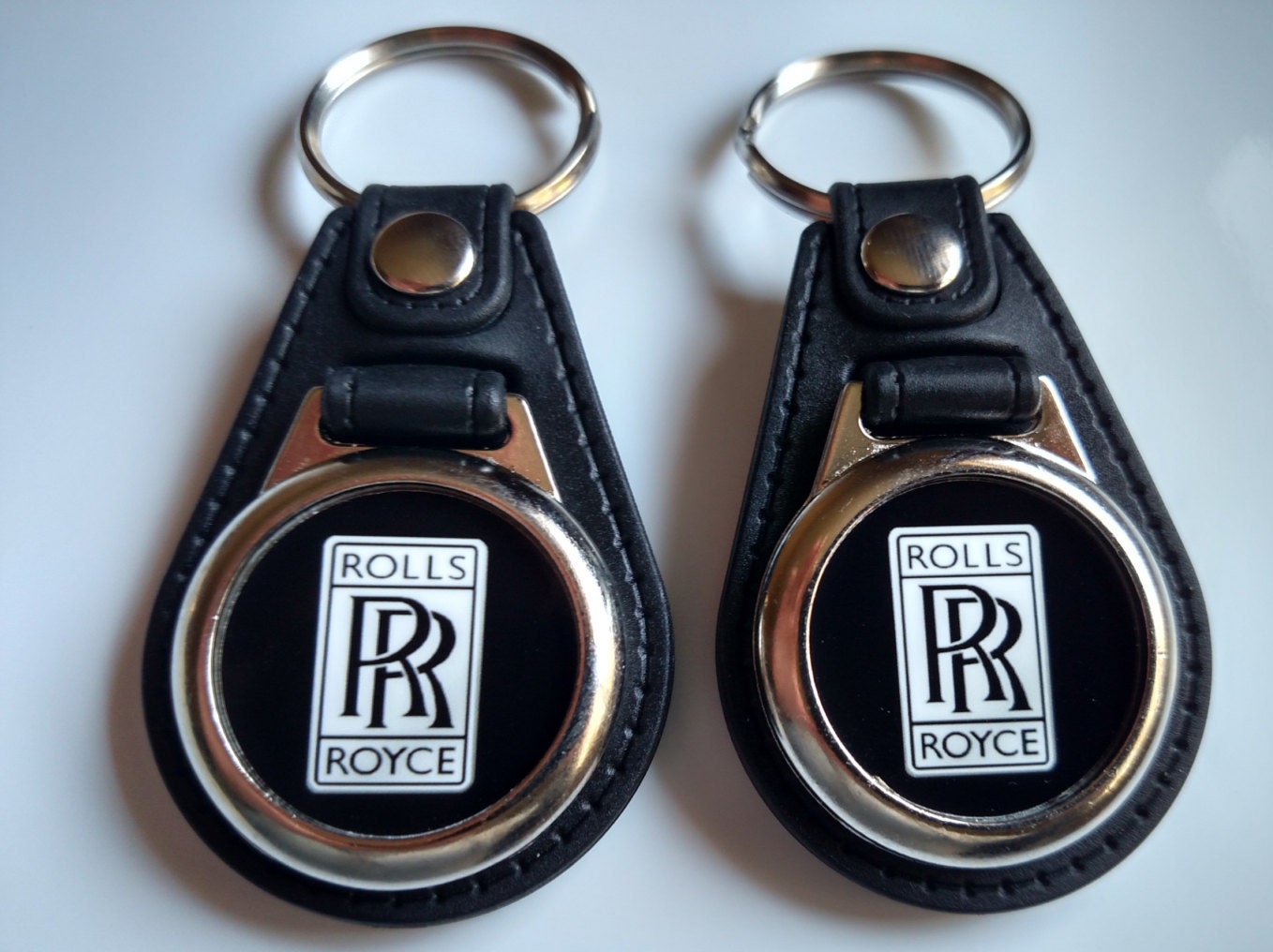 ROLLS ROYCE KEYCHAIN 2 pack black logo