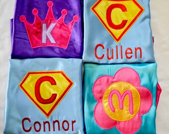 Customized Kids Superhero Capes,Personalized embroidered Kids Capes,Children Capes with name-You pick fabric,thread,design !
