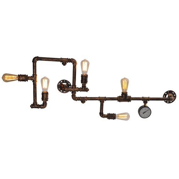 Industrial style wall sconce Copper Vintage Metal by GoPioneers