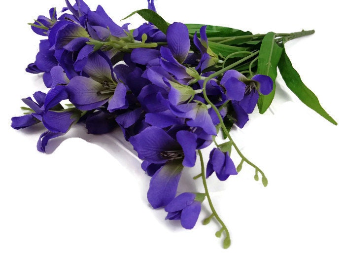 Purple Freesia Silk Floral Bush High Quality by