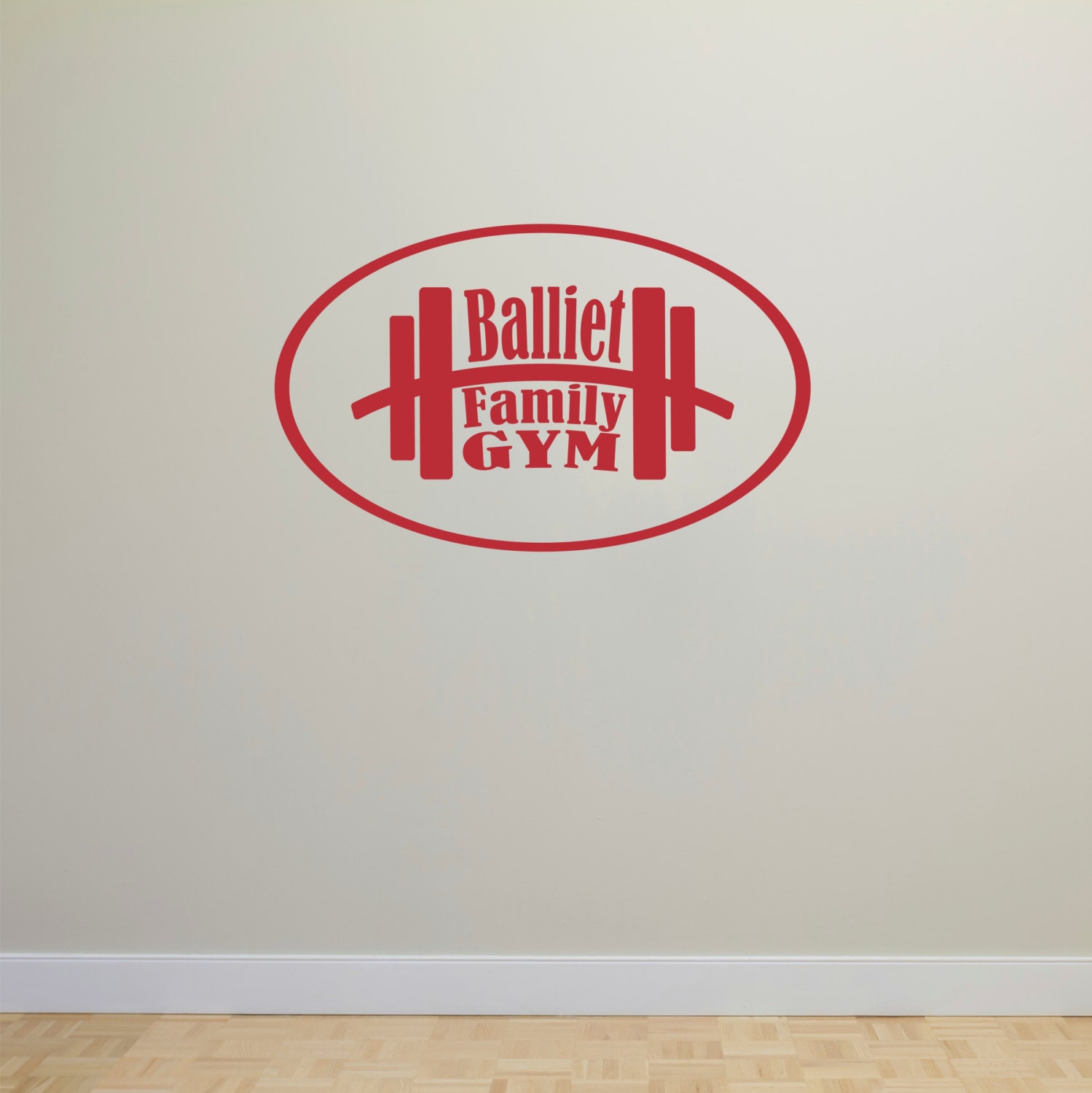 Personalized Gym Wall Decal Sticker
