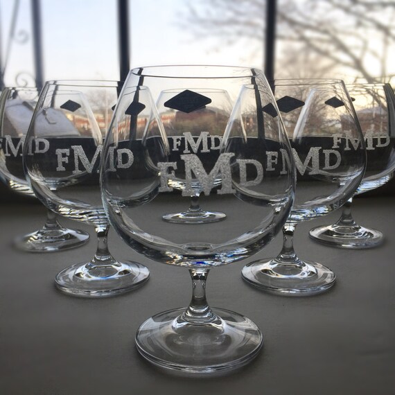 Custom Large Brandy Snifter with Gift Boxes by LetterallyAdorned