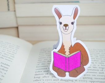 Llama Bookmark, Cute Bookmarks, Magnetic Bookmark, Book Lover Gift, Page Marker, Planner Accessories, Book Marks, Book Lover, Llama Gifts