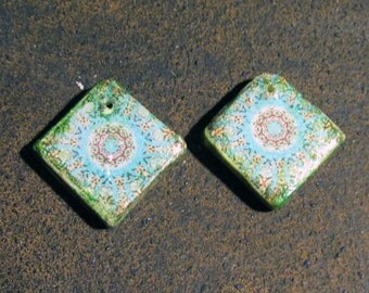 Antiqued Bohemian Floral Artisan Clay Bead Set