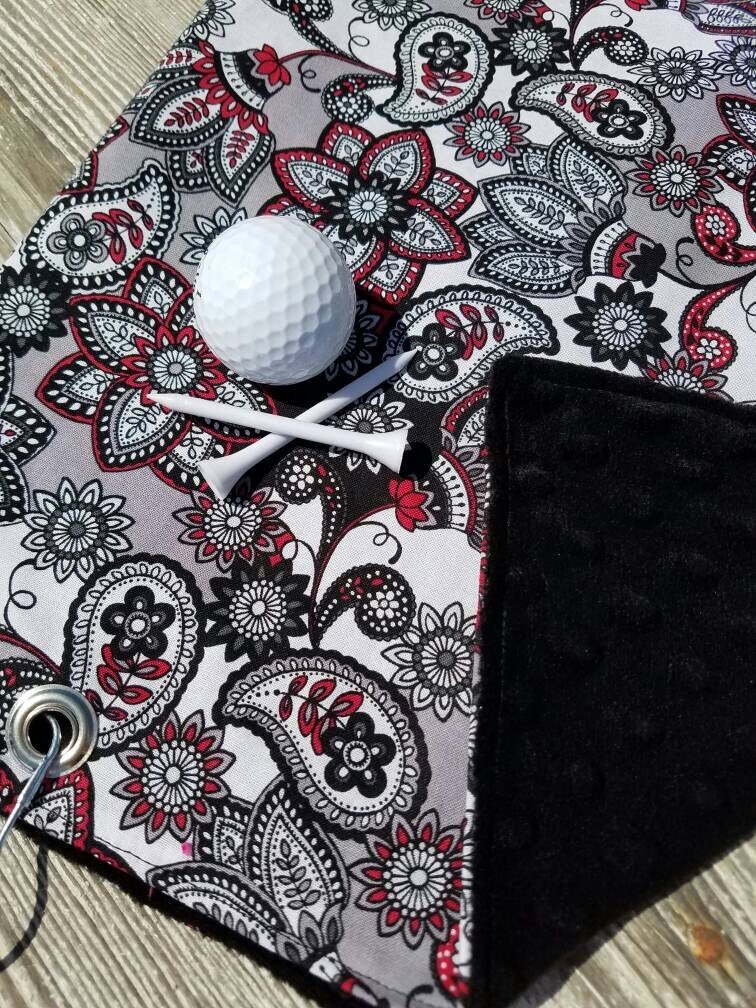 Golf Towel Ladies Golf Towel Black Golf Towel Sport Towel