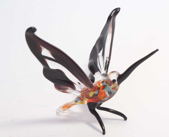 Hand-Blown Art Glass Hummingbird Figurine