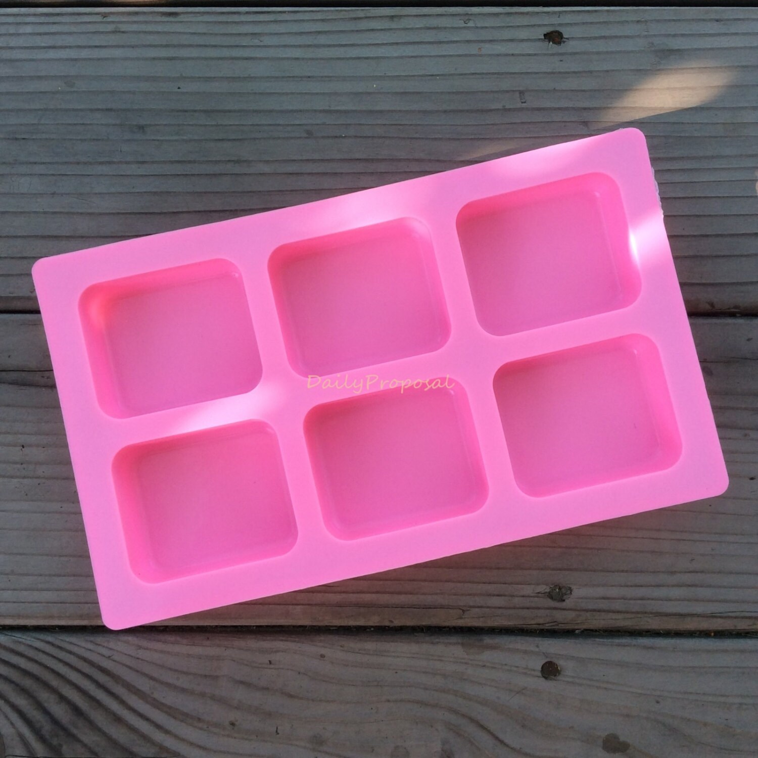 6 Cavity Rounded Corner Rectangle Silicone Mold Soap Making