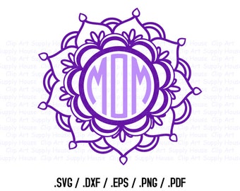 Download mandala monogram svg - Etsy