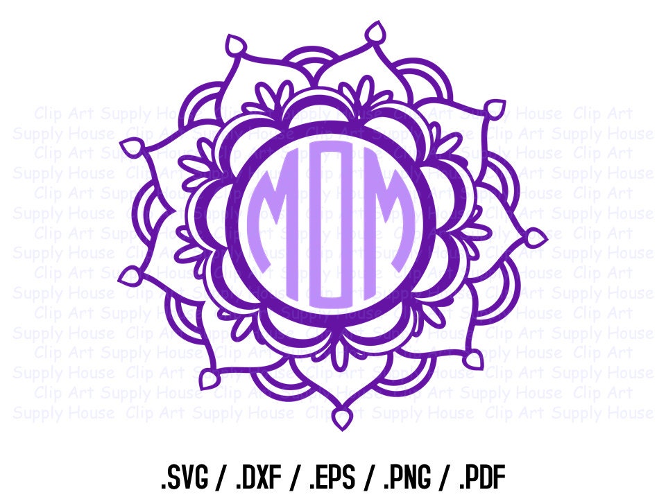 Free Free 207 Monogram Flower Mandala Svg SVG PNG EPS DXF File