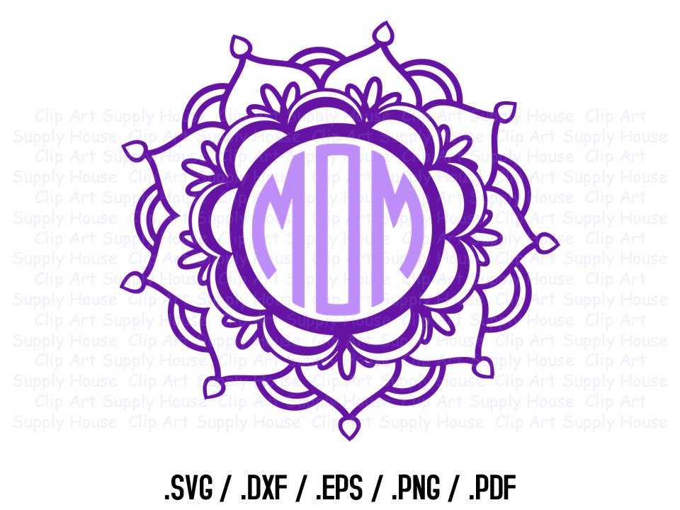 Free Free 291 Monogram Flower Mandala Svg SVG PNG EPS DXF File