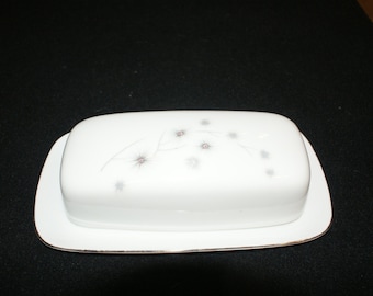 Creative Platinum Starburst Covered butter dish