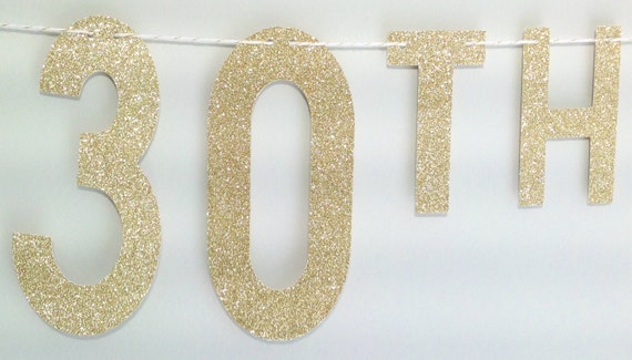 gold glitter happy birthday banner 6 inch letters custom