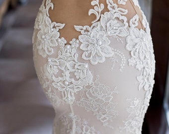 Wedding dress, lace wedding dress, unique wedding dress, sexy wedding dres