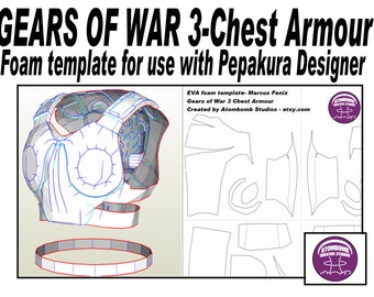 gears of war 3 pepakura files for foam